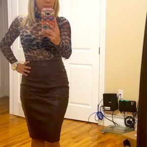 Cheetah Print Bodysuit. Size Small.